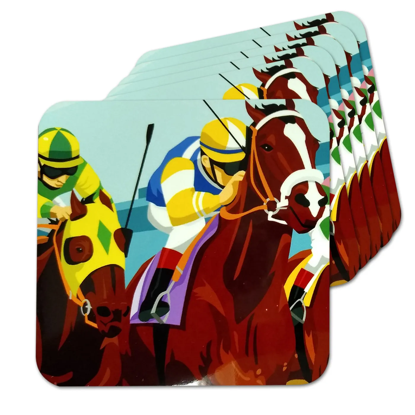 Derby Dash Horseracing Coasters - Set of 6
