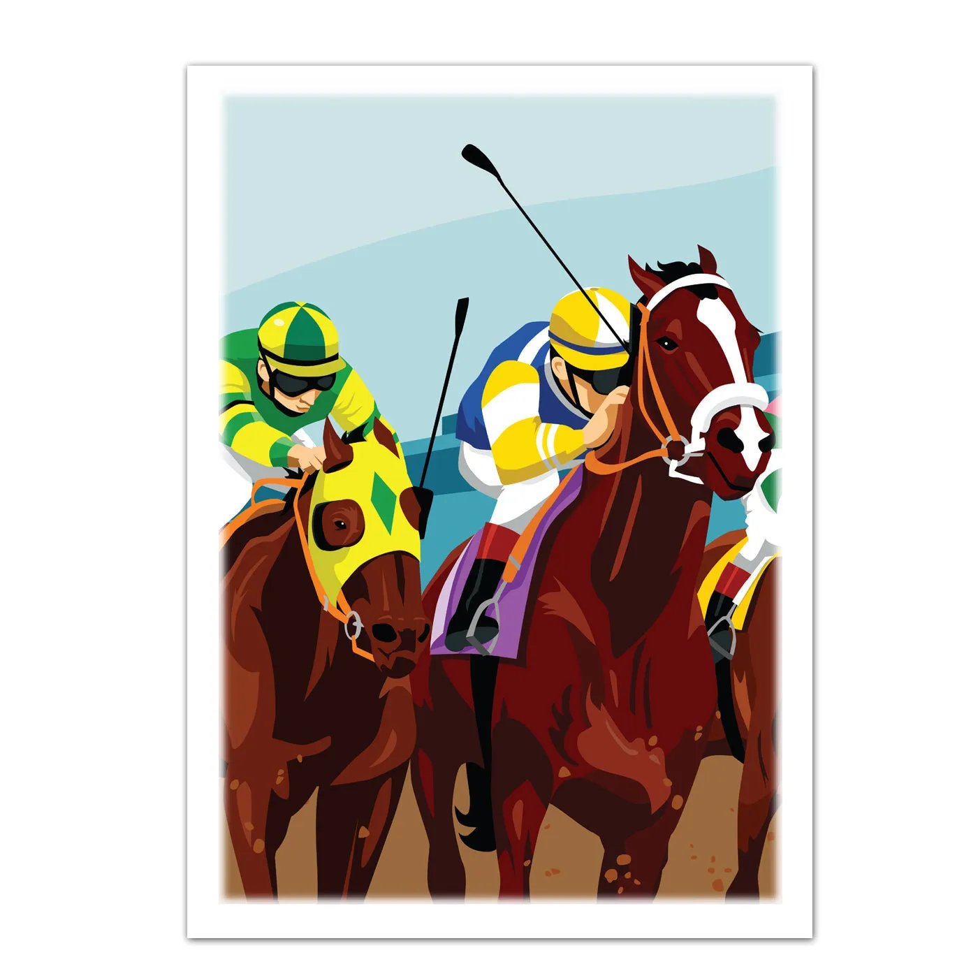 Derby Dash Horseracing Note Cards - Set of 10