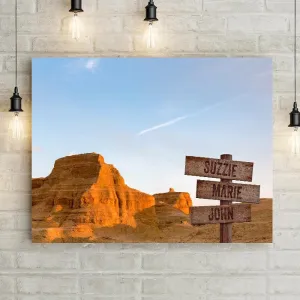 Desert Mountain Personalized Premium Canvas