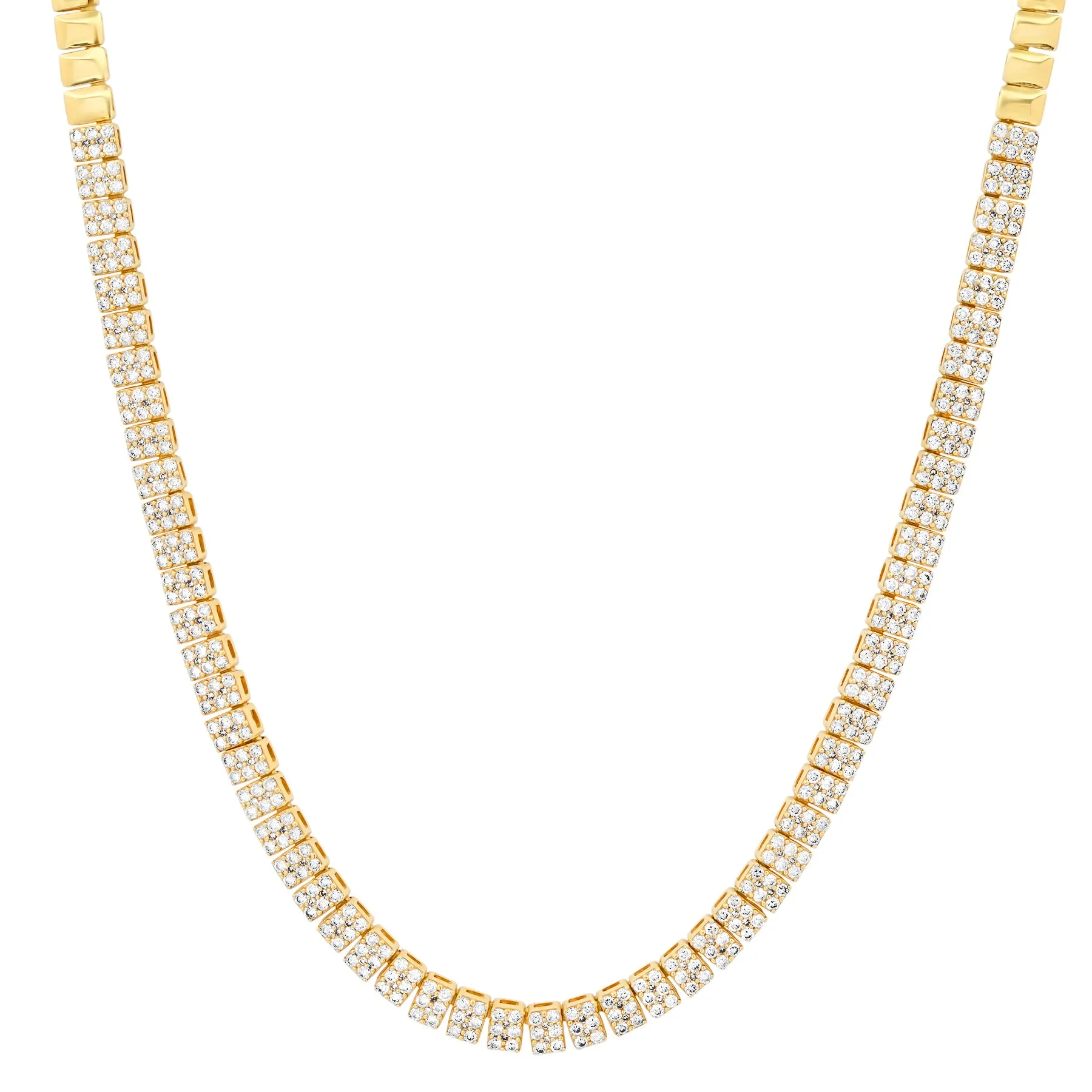 DIAMOND & CUSHION LINK CHAIN, 14kt GOLD