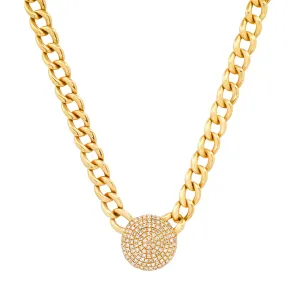DIAMOND DISC CUBAN LINK CHAIN, 14kt GOLD