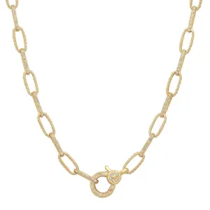 DIAMOND ENCRUSTED CHAIN, GOLD, 18"