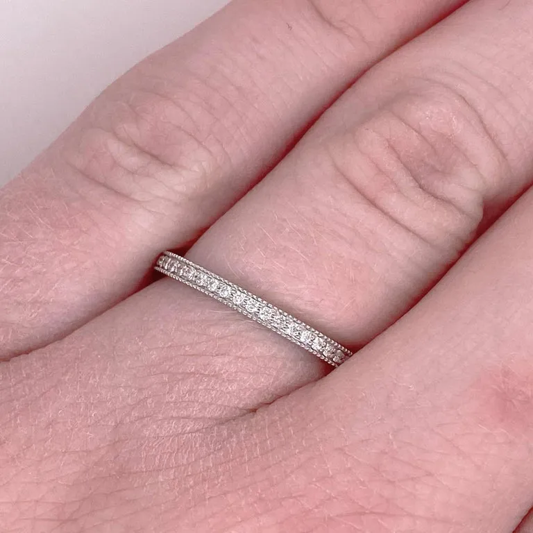 Diamond Milgrain Band