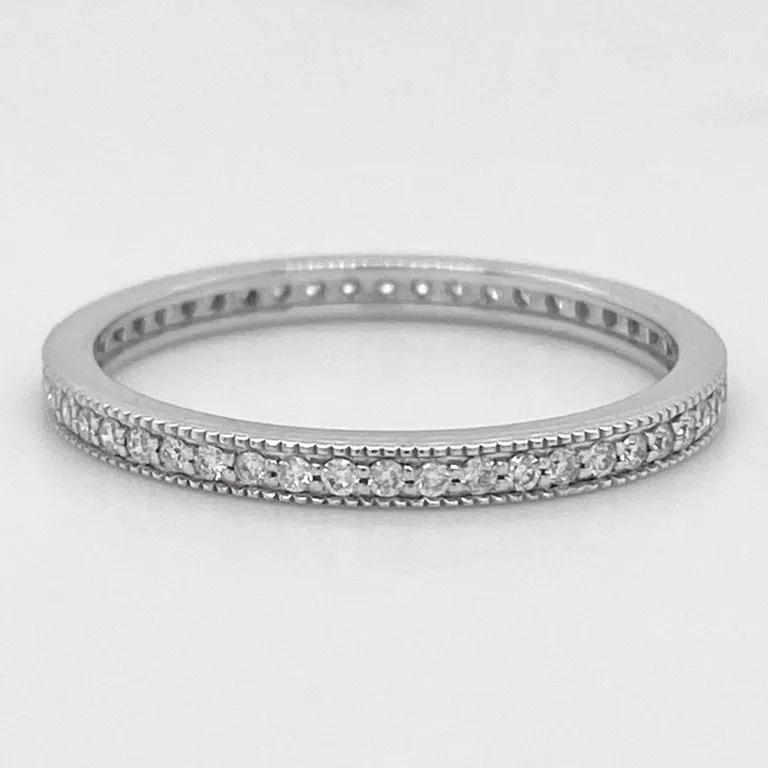 Diamond Milgrain Band