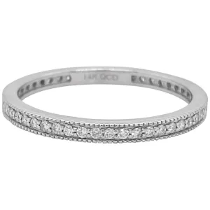 Diamond Milgrain Band