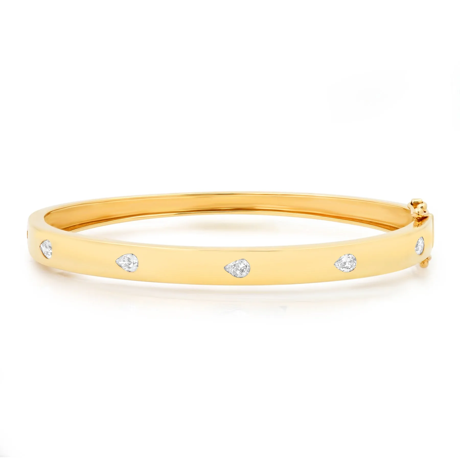 DIAMOND TEARS BANGLE, 14kt GOLD
