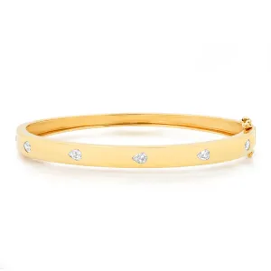 DIAMOND TEARS BANGLE, 14kt GOLD