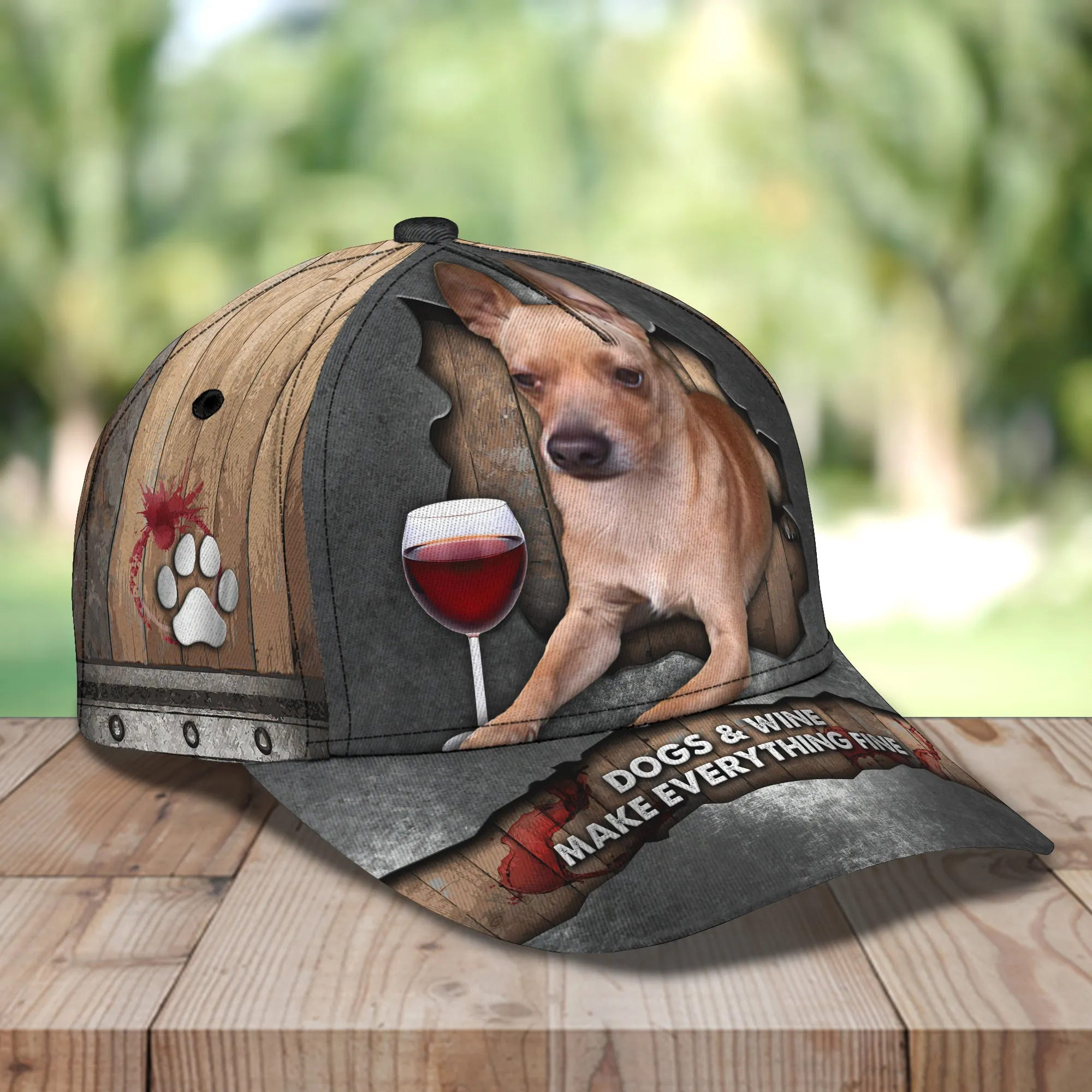 Dog Wine - Personalized Name Cap - HTA