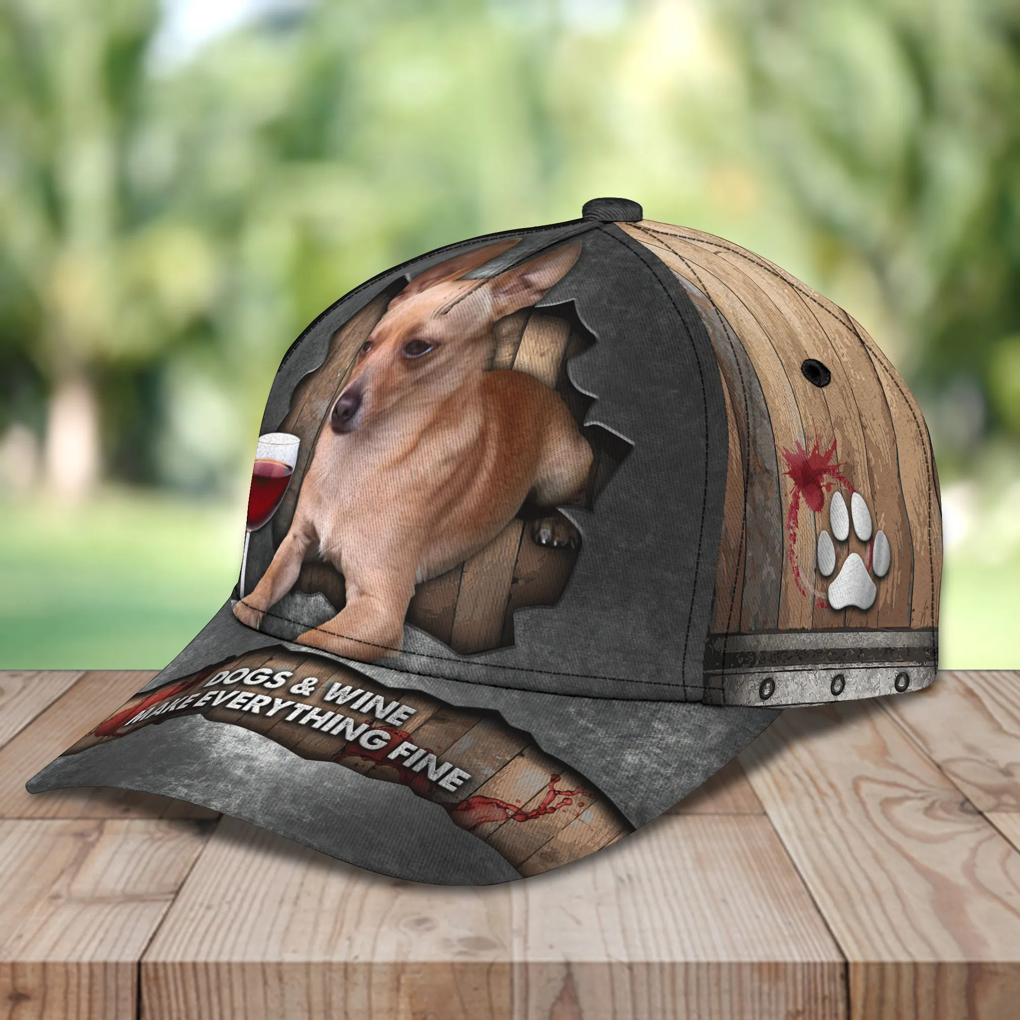 Dog Wine - Personalized Name Cap - HTA