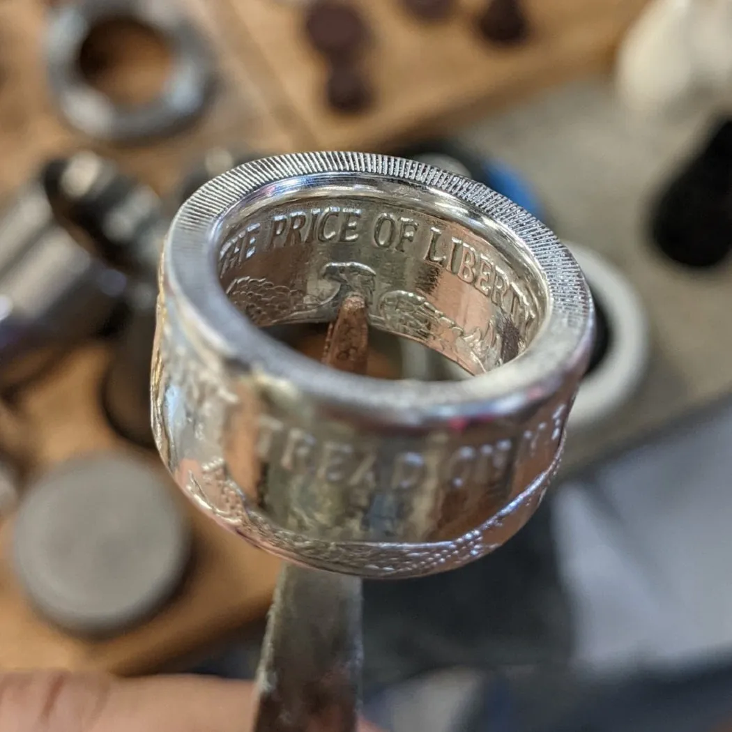Don't Tread On Me Coin Ring - Classic Version