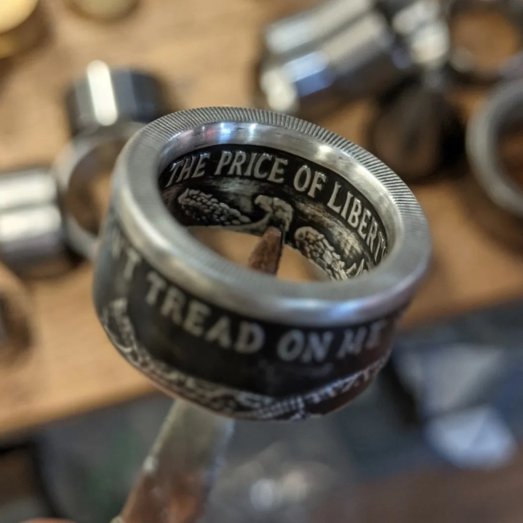 Don't Tread On Me Coin Ring - Classic Version