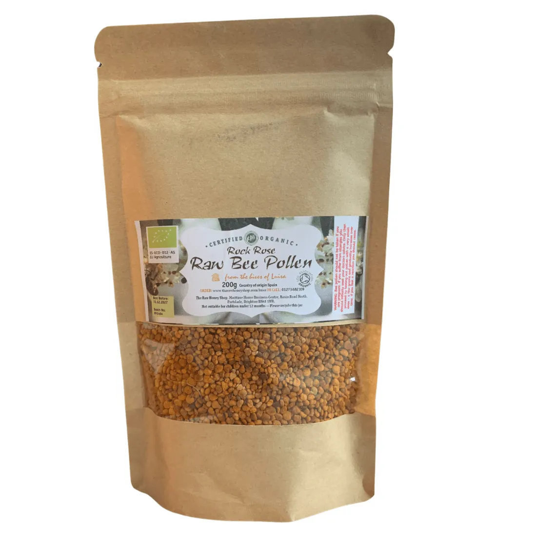 Dried Raw Organic Rock Rose Bee Pollen  - 200g
