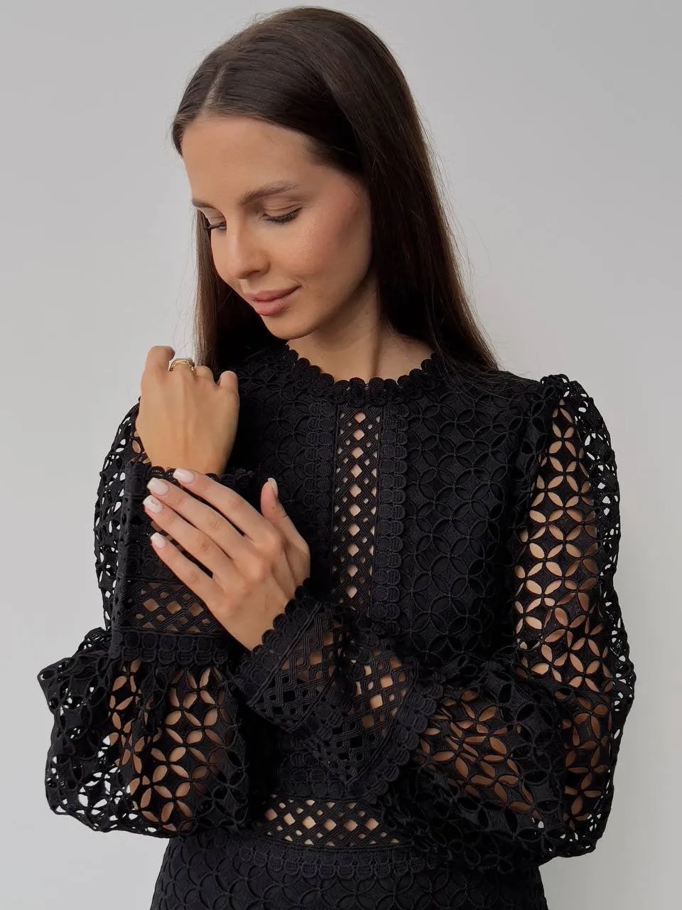 Elegant Black Lace Dress