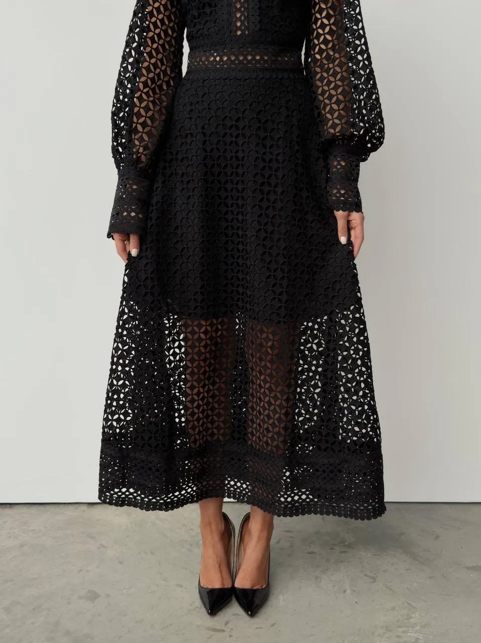 Elegant Black Lace Dress
