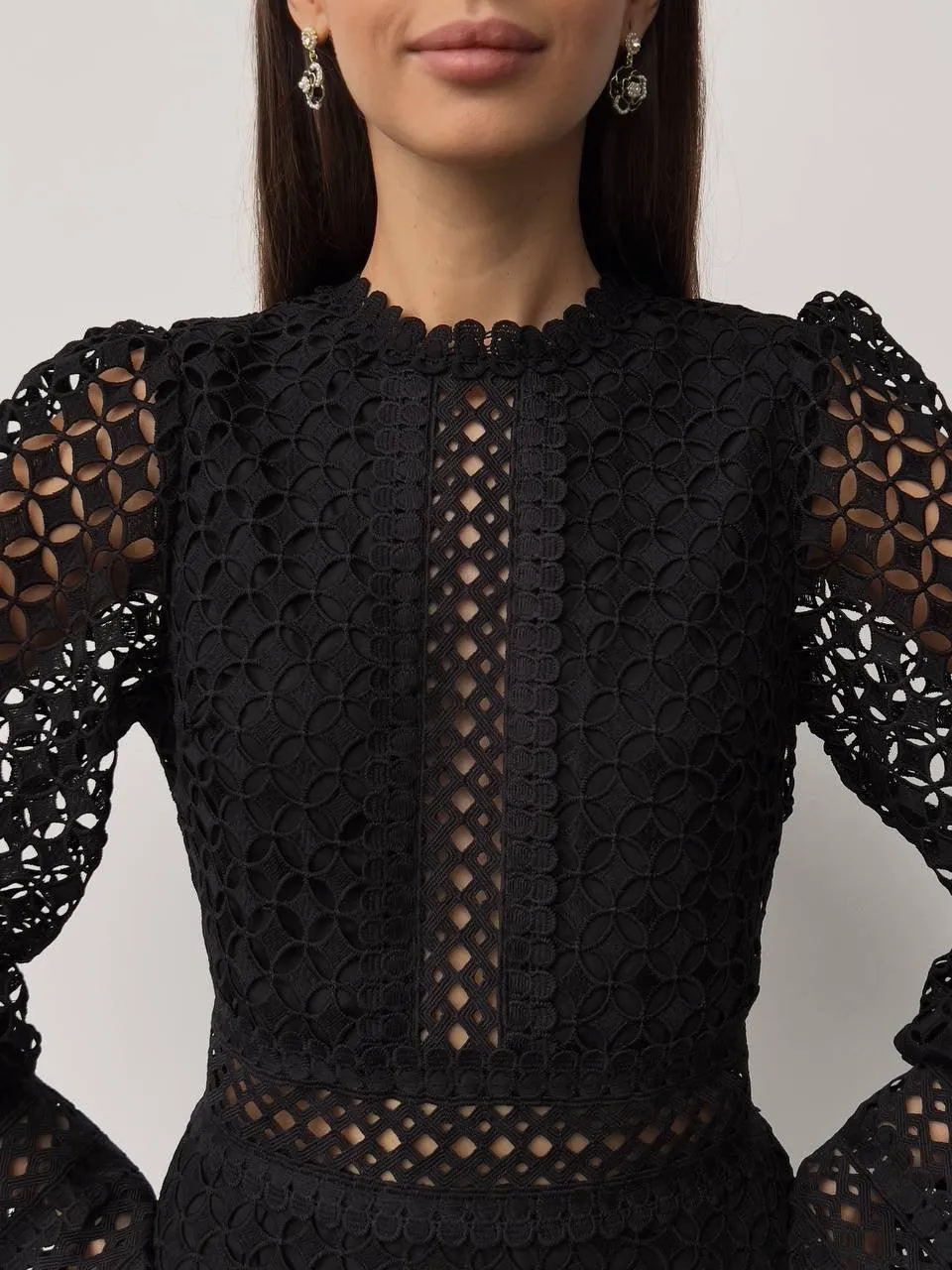 Elegant Black Lace Dress