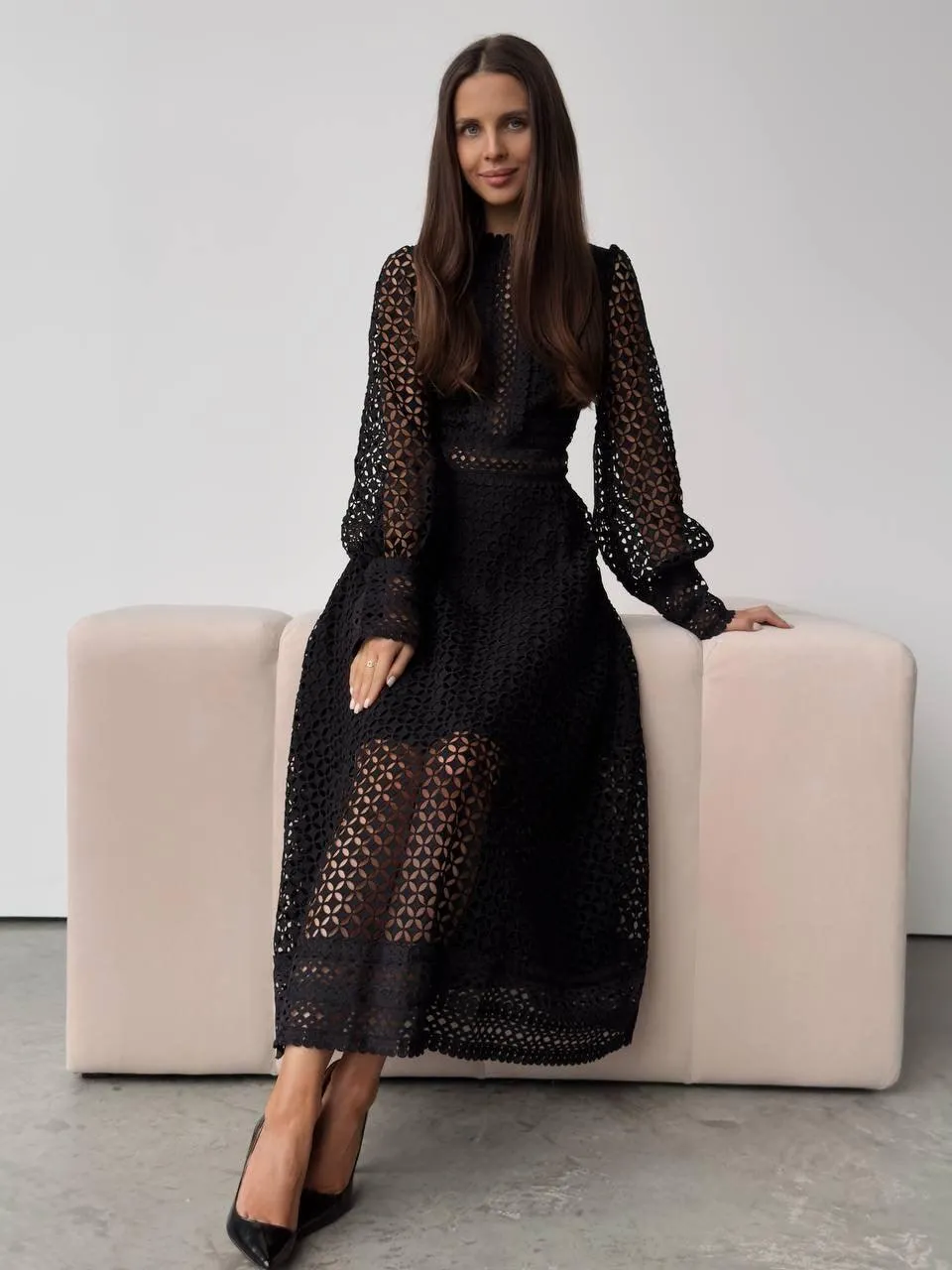 Elegant Black Lace Dress
