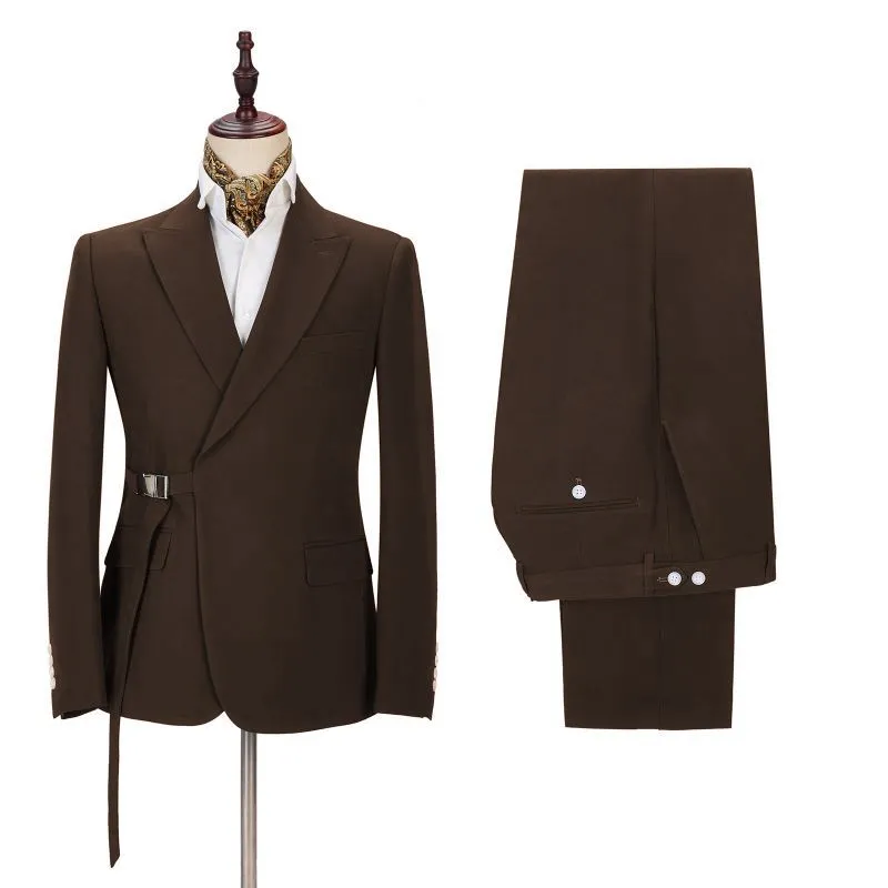 Elegant Classic Peaked Lapel Best Fitted Men Suits