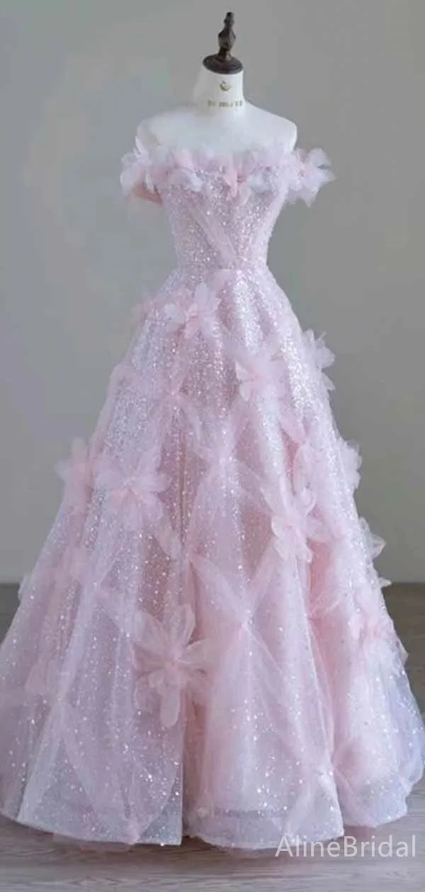 Elegant Pink Strapless Appliques Mermaid Long Prom Dress,PD381964