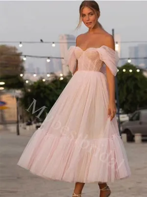 Elegant Sweetheart Off shoulder A-line Prom Dresses,PDS0619