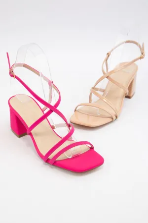Eliza Strappy Block Heel