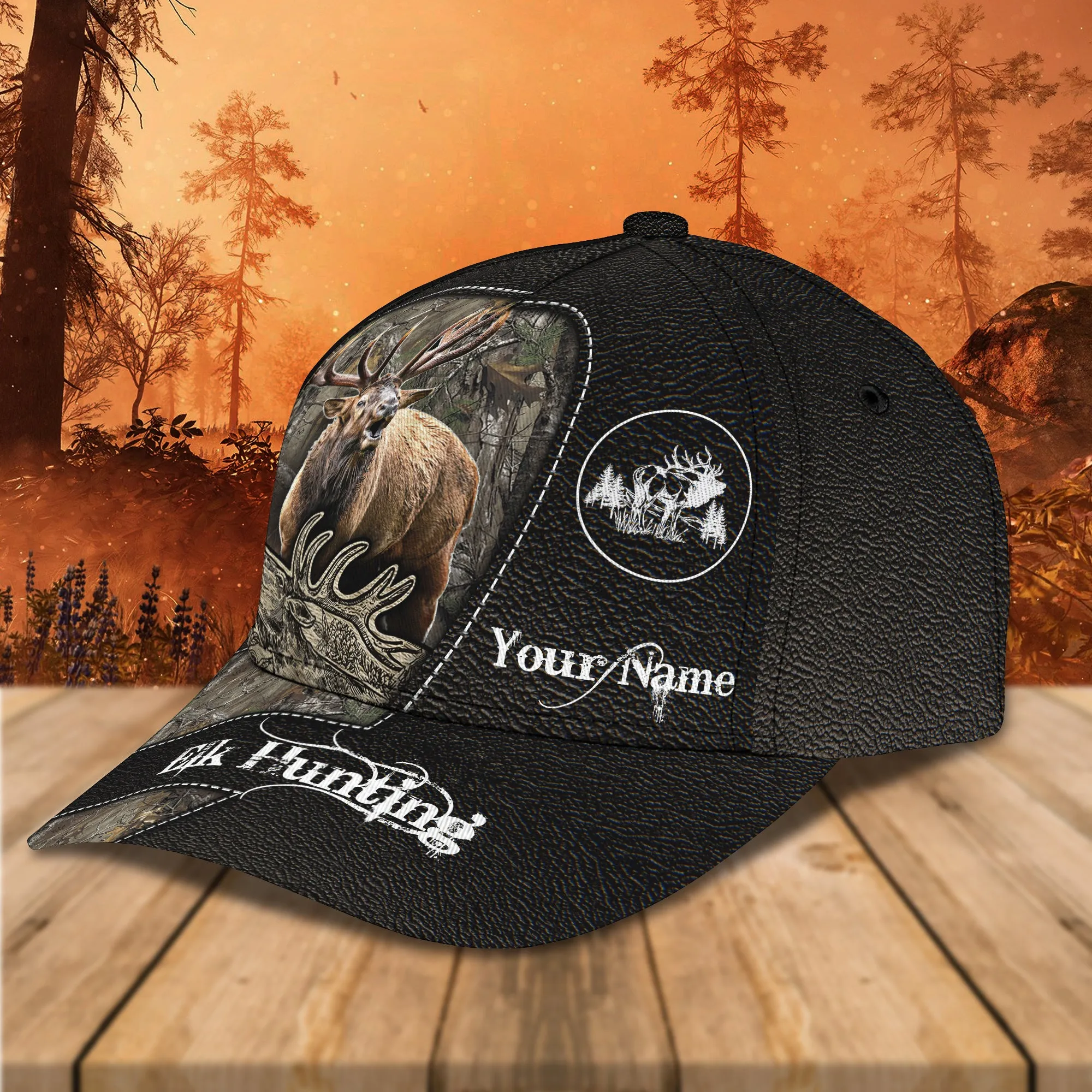 Elk Hunting - Personalized Name Cap - HN95