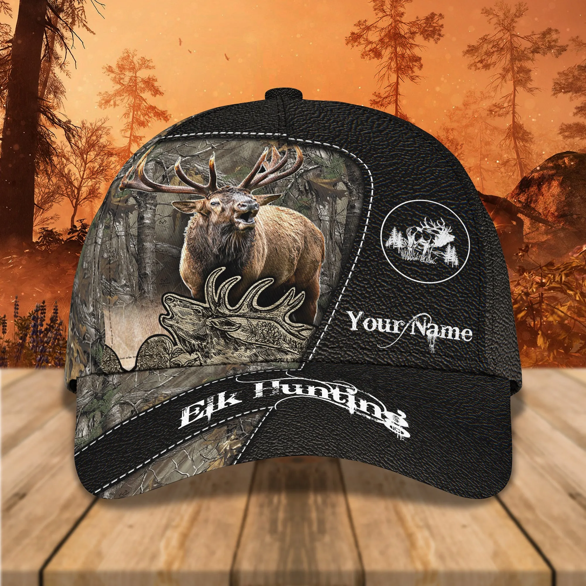 Elk Hunting - Personalized Name Cap - HN95