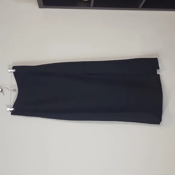 EN FRANCAIS by Huey Waltzer Vtg Sexy Black High Slit Maxi Skirt