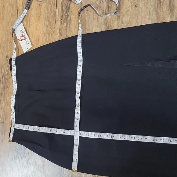 EN FRANCAIS by Huey Waltzer Vtg Sexy Black High Slit Maxi Skirt
