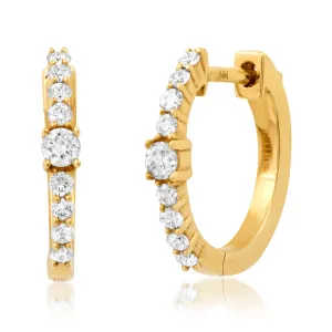 ENGAGE DIAMOND HUGGIES, 14kt GOLD