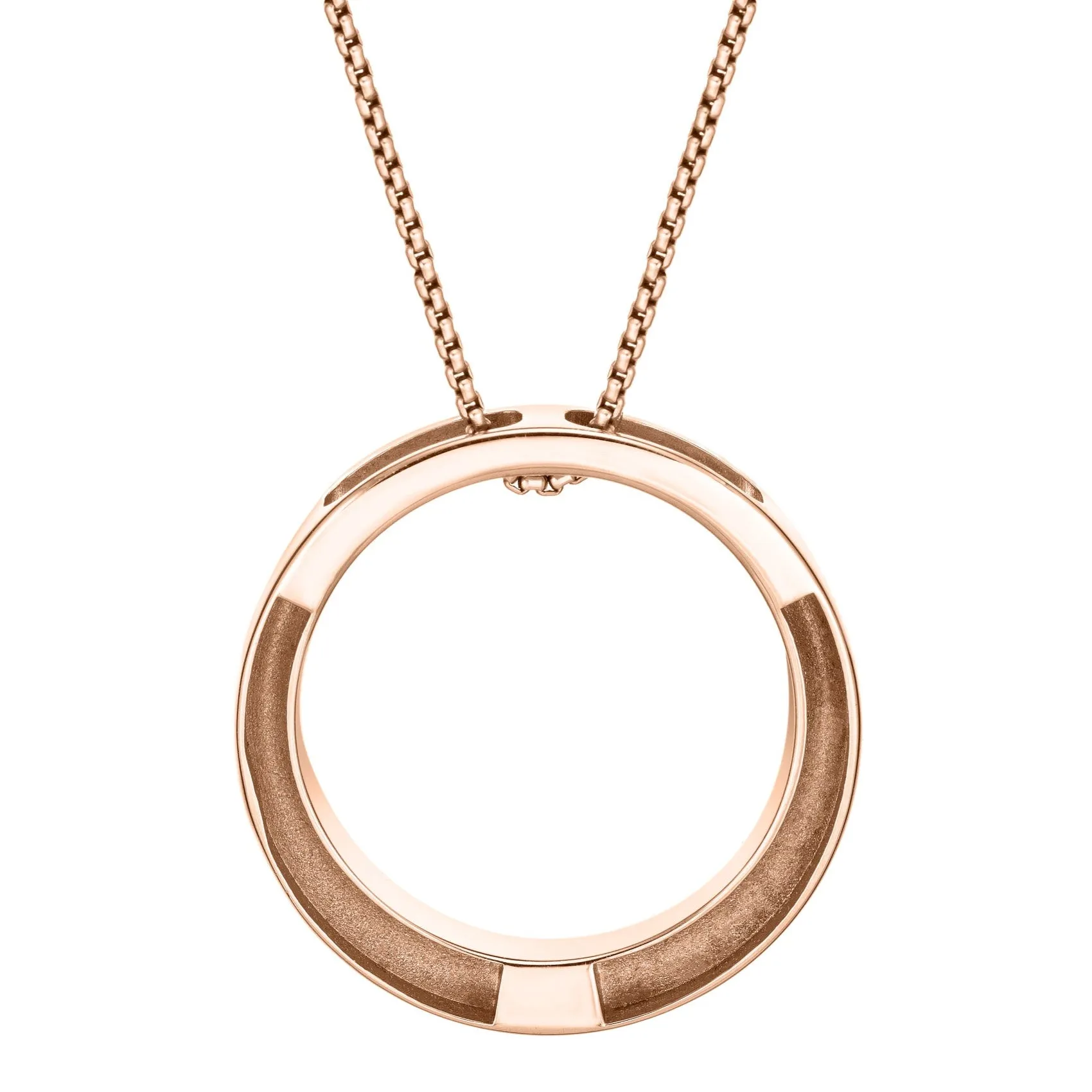 Eternal Circle Cremation Necklace in 14K Rose Gold