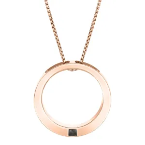 Eternal Circle Cremation Necklace in 14K Rose Gold
