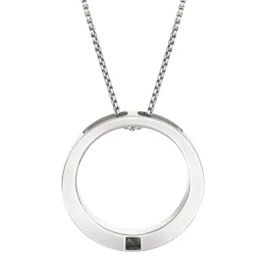 Eternal Circle Cremation Necklace in Sterling Silver