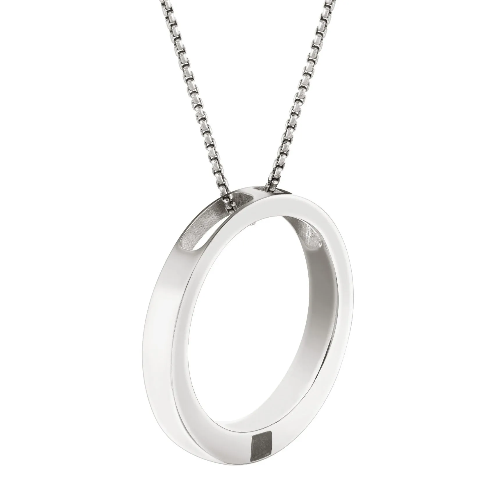 Eternal Circle Cremation Necklace in Sterling Silver
