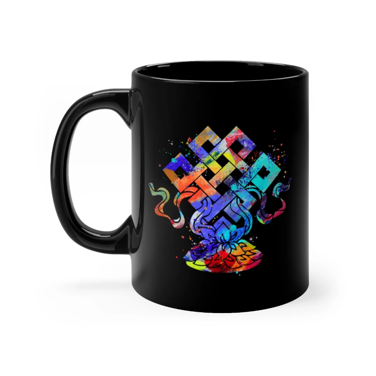 Eternal Knot  Black Mug 11oz