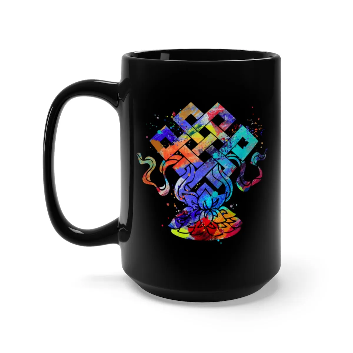 Eternal Knot Black Mug 15oz
