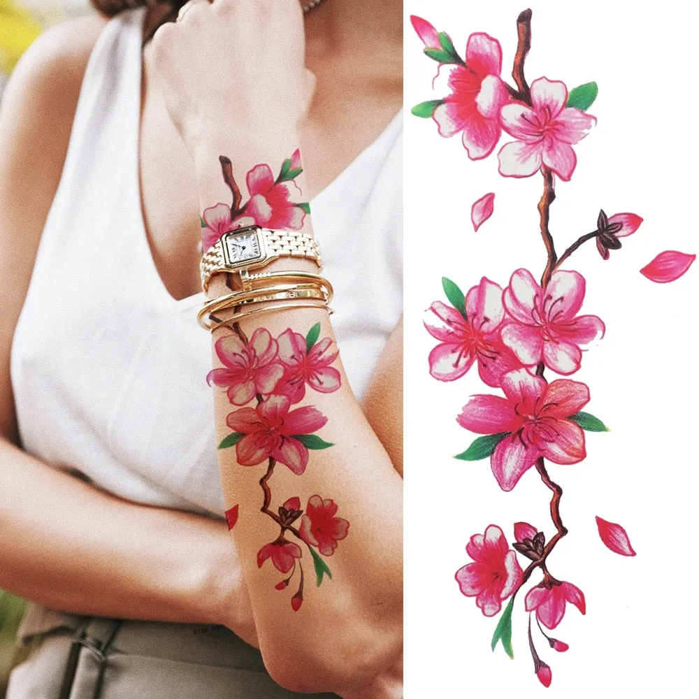 Eternal Lock  Tribal Chain Temporary Tattoo