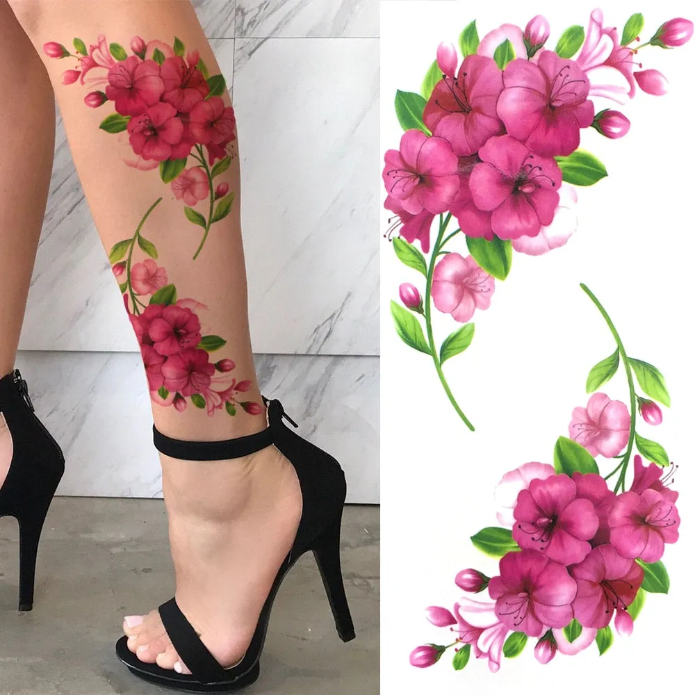Eternal Lock  Tribal Chain Temporary Tattoo
