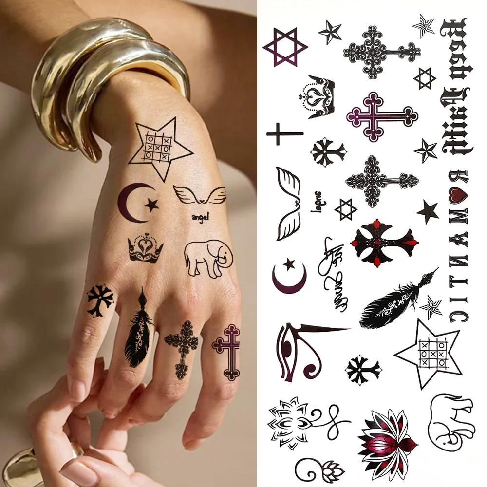 Eternal Lock  Tribal Chain Temporary Tattoo