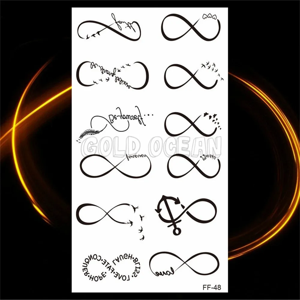 Eternal Lock  Tribal Chain Temporary Tattoo