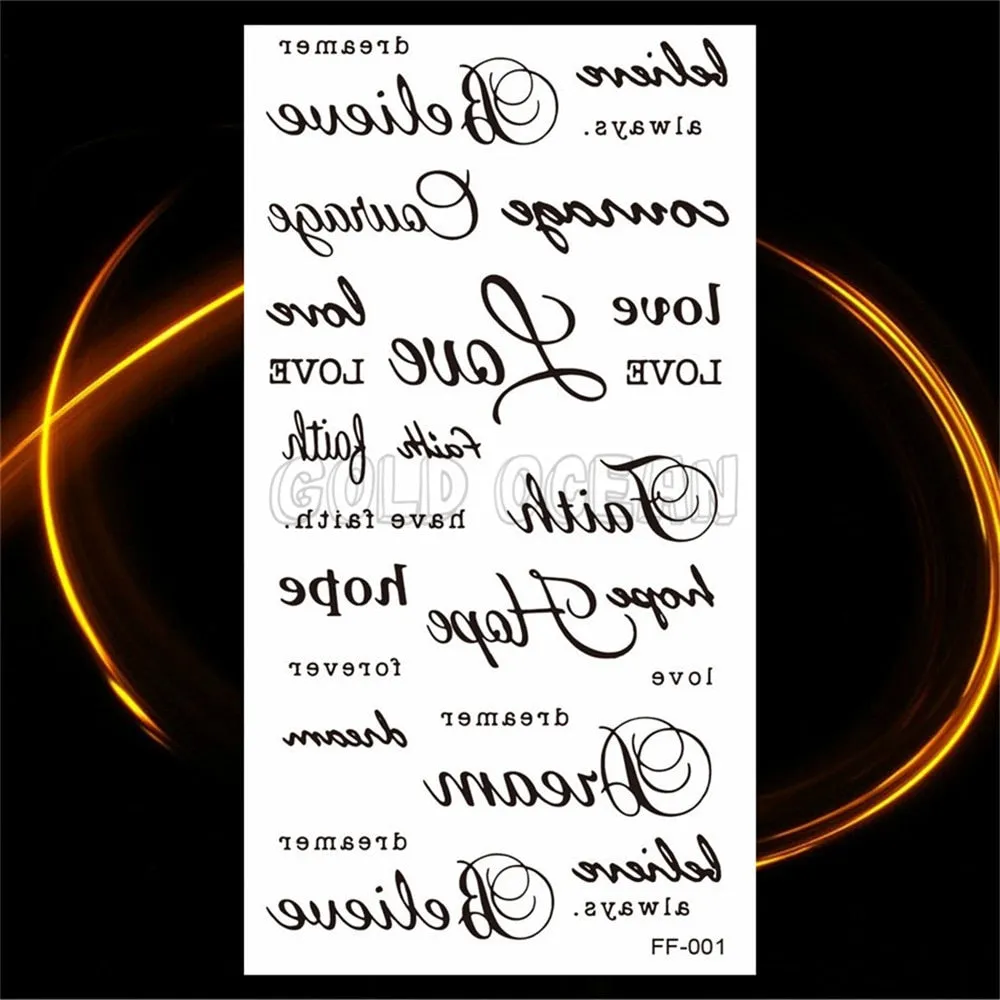 Eternal Lock  Tribal Chain Temporary Tattoo