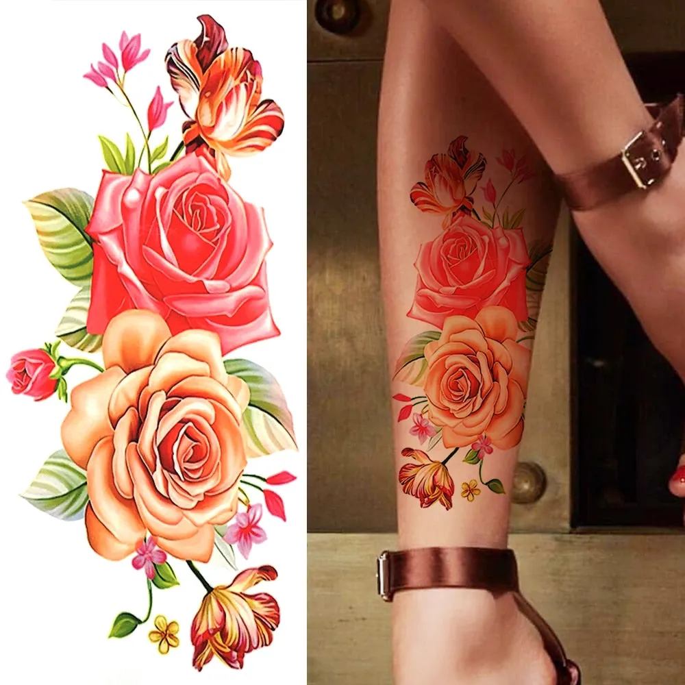 Eternal Lock  Tribal Chain Temporary Tattoo