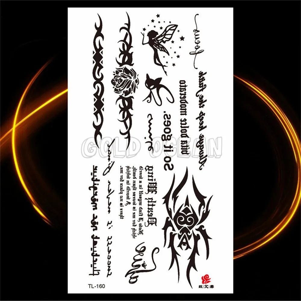 Eternal Lock  Tribal Chain Temporary Tattoo