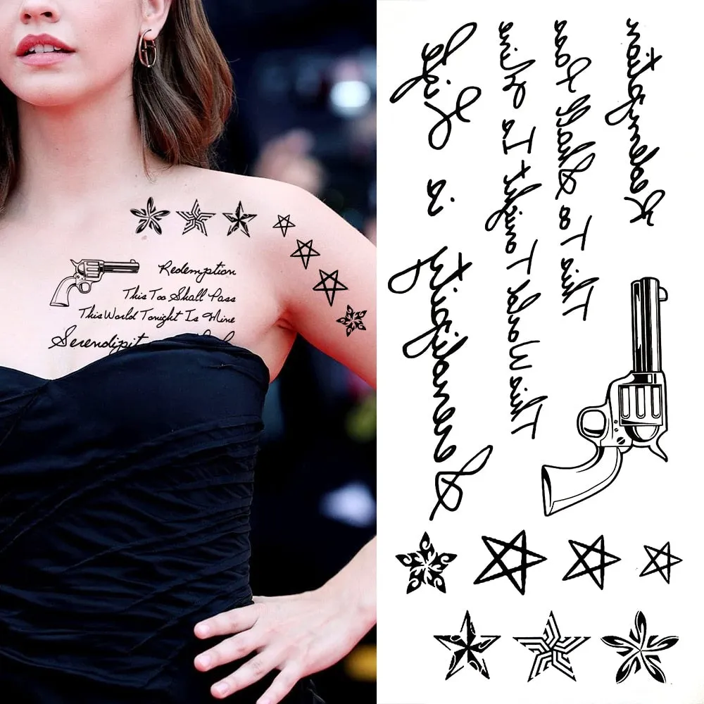 Eternal Lock  Tribal Chain Temporary Tattoo