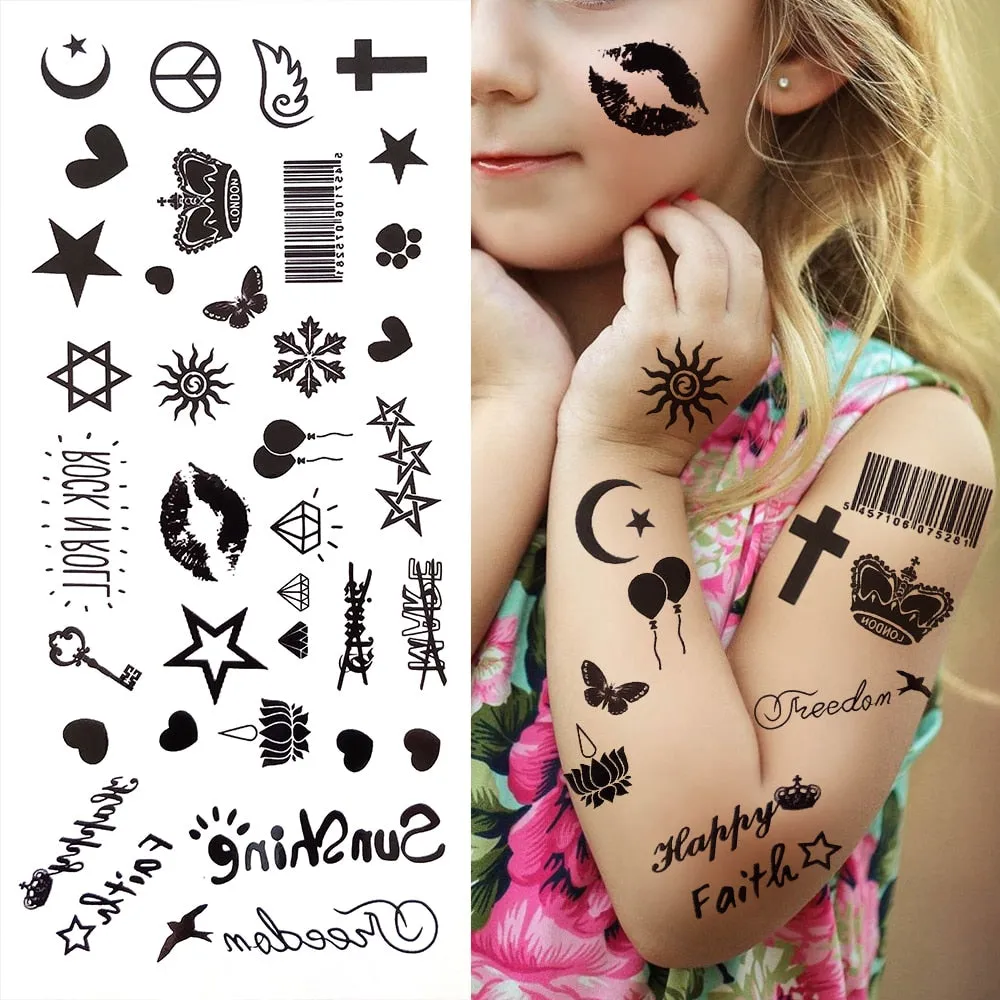 Eternal Lock  Tribal Chain Temporary Tattoo