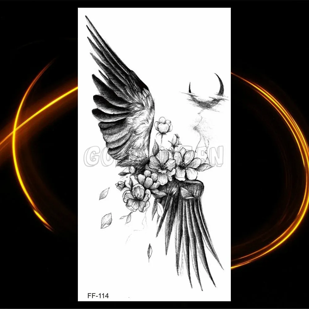 Eternal Lock  Tribal Chain Temporary Tattoo