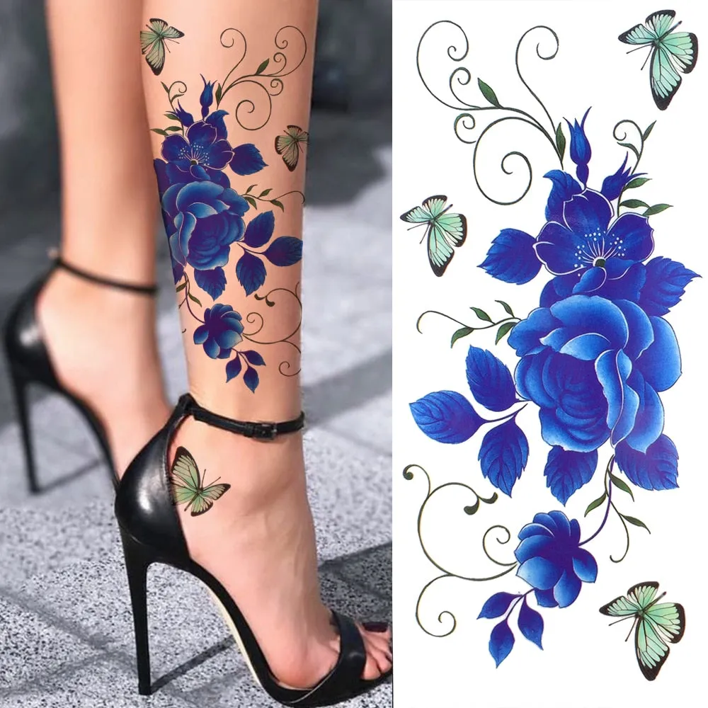 Eternal Lock  Tribal Chain Temporary Tattoo