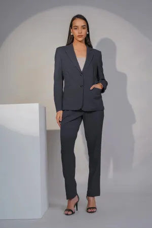 Eternal Office Blazer with Pants Power Suit, Bluish Gray