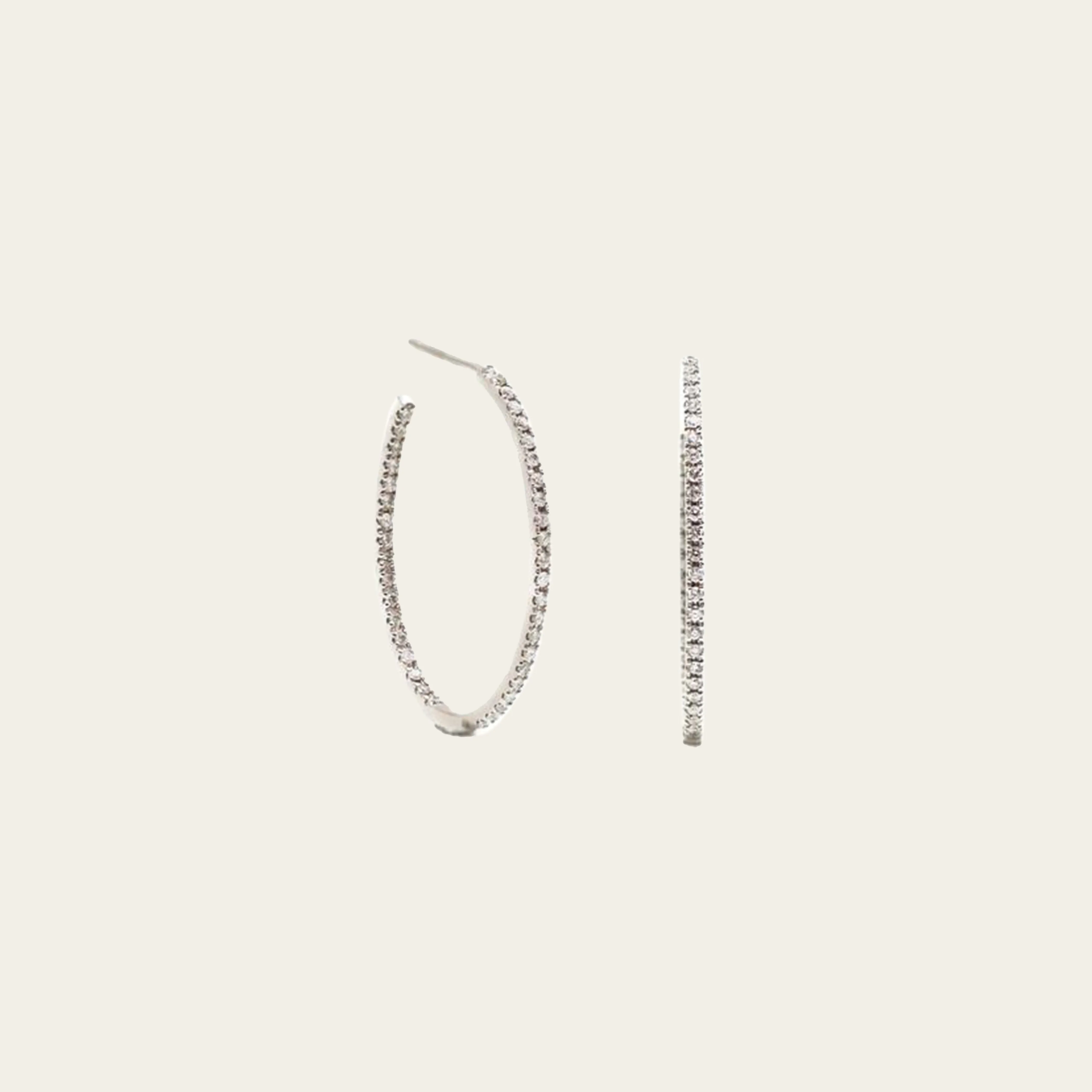 eternity diamond hoops
