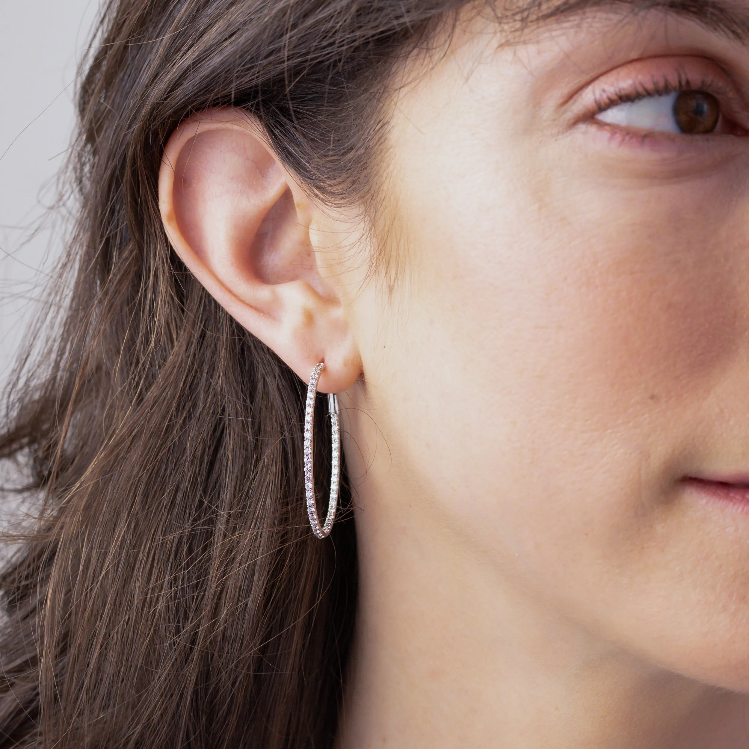 eternity diamond hoops