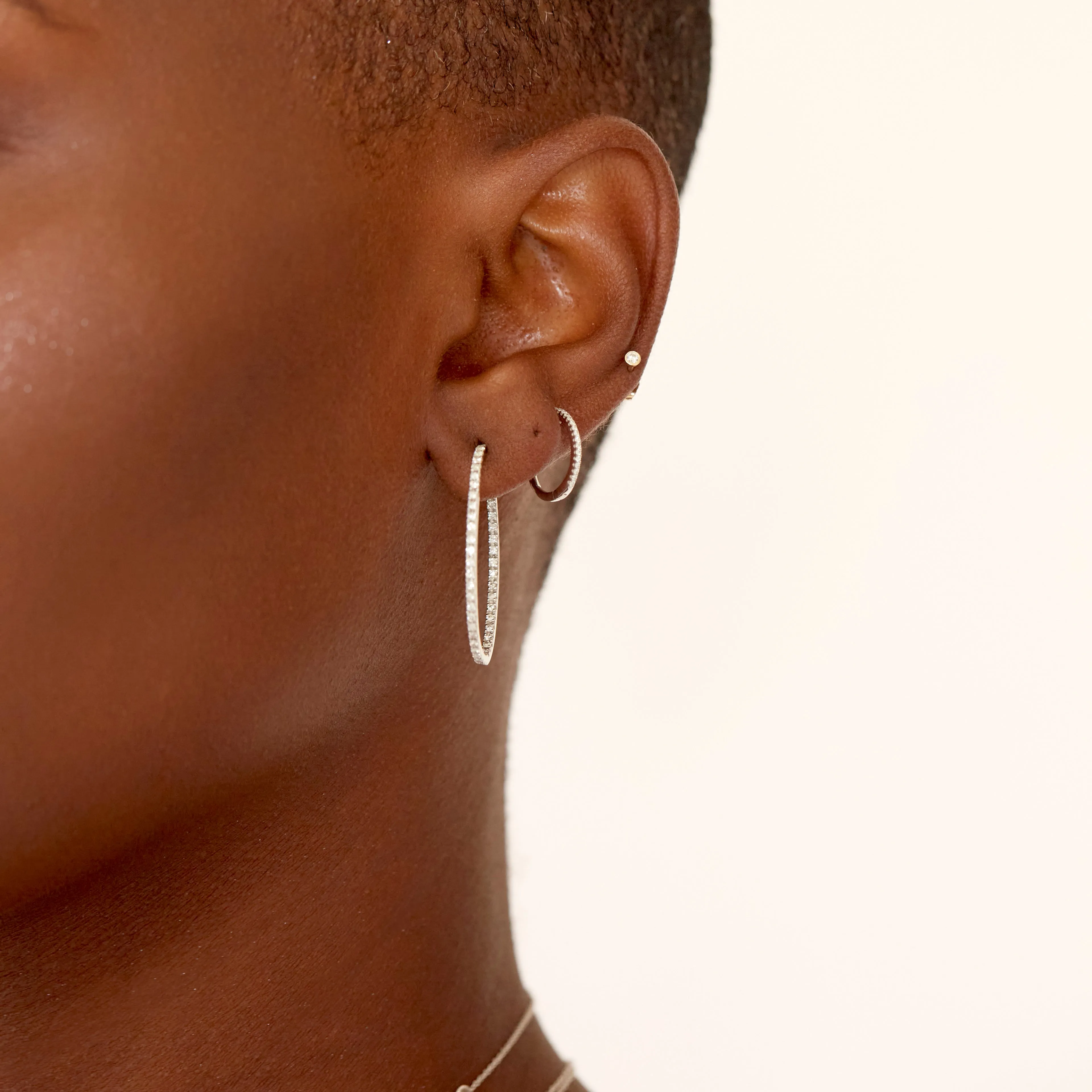 eternity diamond hoops